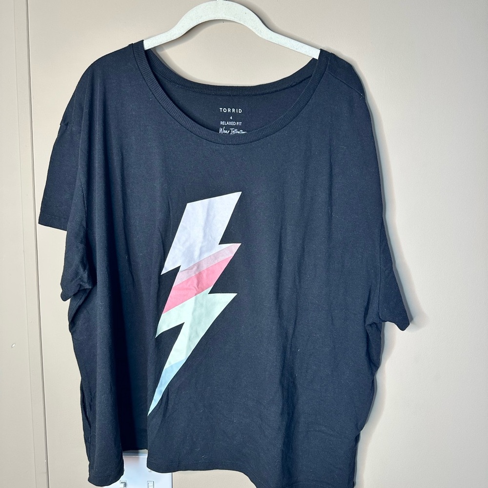Torrid Black Relaxed Fit T-Shirt